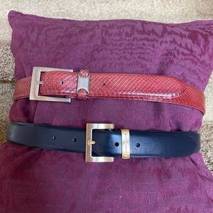 Belt it unique! Snakeskin belt in Med. 2 belts in bundle.